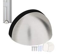 Magnetic Door Stopper - Strong Magnets for Door, Stainless Steel Semi-Circular Adhesive Stops | No Drilling Door Latch | Secure Hold Doors Open for Door