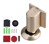 Magnetic Door Stopper, Upgrade Magnetics Doors Stoppers for Bottom, No Drill Invisible Doorstops for Inside Outside, Duty Magnetic Catch Holder to Keep Doors (Gold)