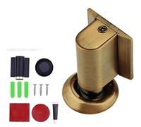 Magnetic Door Stopper, Upgrade Magnetics Doors Stoppers for Bottom, No Drill Invisible Doorstops for Inside Outside, Duty Magnetic Catch Holder to Keep Doors (Brass)