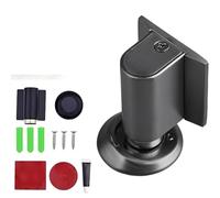 Magnetic Door Stopper, Upgrade Magnetics Doors Stoppers for Bottom, No Drill Invisible Doorstops for Inside Outside, Duty Magnetic Catch Holder to Keep Doors (Dark Gray)