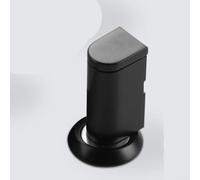 Magnetic Door Stopper, Windproof Floor Standing Door Holder with Concealed Retractable Magnet and Versatile Sticky or Screw Mounting(matte black)