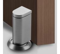Magnetic Door Stopper, Windproof Floor Standing Door Holder with Concealed Retractable Magnet and Versatile Sticky or Screw Mounting(steel)