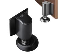 Magnetic Door Stoppers for Bottom of Door, Security Doorstopper for Inside Door, Heavy Duty Adhesive Door Stop Wedge Door Catch Holder to Keep Door Open (Black)