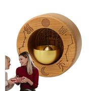 Magnetic Doorbell Chime - Wooden Brass Entry Bell with Design, Ornament Producing Crisp Alert Sound, Decorative Store Door Accessory for Home, Cafe, Boutique, Or Commercial