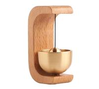 Magnetic Doorbell-Shopkeeper Doorbell, Wooden and Brass Material, Soft Sound, Cute and Simple Design, Suitable for Refrigerators, Entrances, Cafes, Shops