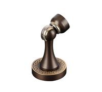 Magnetic Doorstop with Greek Key Pattern, Decorative Metal Design, Strong Hold, Easy Installation, Quiet Operation, Home Protection