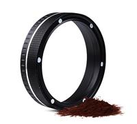 Magnetic Dosing Funnel Aluminum Alloy Espresso Coffee Dosing Ring with 6 Points Magnets Diamond Texture Fits 58mm Donlim Portafilter Espresso Tools Barista Accessories (58mm)