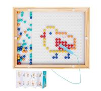 Magnetic Dot Board for Kids | Large Portable Art Board for Preschool with Pencil and Stencil,Magnetic Dot Drawing Board | for Boys, Girls, Preschoolers and Students