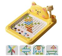 Magnetic Dots Board - Educational Magnetic Drawing Board with Pen for Toddler Boys Girls, Interactive Learning Toy for Preschool, Fine Motor Skills, Creative Drawing, 8.6 Inches