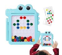 Magnetic Dots Tablet - Cute Alligator Design Board, Pen Guided Pattern Game, Sensory Learning Plaything | Portable Entertainment for Preschool Children Age Three Four Five Six