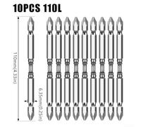 Magnetic Double Head Screwdriver Bit for Drywall Installation Featuring Automatic Depth Setting and Steel Construction Compatible with Multiple Drill Types (6)