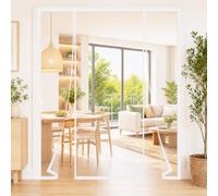 Magnetic Double Opening Screen Door 340x300cm Large Size Heavy Duty Mesh Curtain with Magnets Self Sealing Hands Free Instant Mesh for Pets that Love to roam in and Out of the Garden White