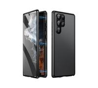 Magnetic Double-Sided Tempered Glass Phone Case for Samsung S25/S24/S23/S22/S21 Ultra - Anti-Peeping All-Round Protection, Automatic Attachment (Black,S24plus)