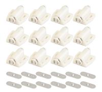 Magnetic Drawer Catch, 12pcs Heavy Duty Magnetic Drawer Catch with Screws, Push to Open & Release Cabinet Hardware for Furniture Drawers, Latch for Smooth Closure, White