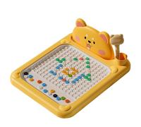 Magnetic Drawing Board Cartoon Magnetic Dot Art with Dot Beads Pattern Booklets Pen Doodle Board Educational Toddler Toys for Kids, Large, for Kids