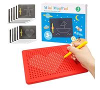 Magnetic Drawing Board for Kids - Educational Toy With Pen and Small Beads for Children's Drawing, Doodling, and Writing