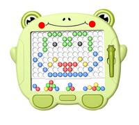 Magnetic Drawing Board Frog Magnetic Dot Art with Dot Beads Pattern Booklets Pen Doodle Board Educational Toddler Toys for Kids Gifts Drawing for Kids