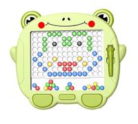 Magnetic Drawing Board Frog Magnetic Dot Art with Dot Beads Pattern Booklets Pen Doodle Board Educational Toddler Toys for Kids Gifts for Kids Drawing for