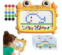 Magnetic Drawing Board | Kids Board with Magnetic Pen - Beads and Magnetic Drawing Needle, Writing Board for Outdoor Camping