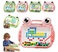 Magnetic Drawing Board - Magnetic Dots Board for Kids,Frog Magnet Beads Doodle Board,Montessori Preschool Education Travel Toys,Christmas Birthday Gifts for Kids Boys Girls
