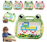 Magnetic Drawing Board - Magnetic Dots Board for Kids,Frog Magnet Beads Doodle Board,Montessori Preschool Education Travel Toys,Christmas Birthday Gifts for Kids Boys Girls