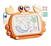 Magnetic Drawing Board,Magnetic Drawing Board for Kids - Magnetic Cartoon Scribble Board with 2 Pens,Travel Size Early Learning Toy with 4 Stamps,Multifunctional Drawing Board The