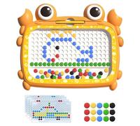 Magnetic Drawing Board Toy | Crab Dot Art Designer with Magnetic Pen, Beads Drawing Pad, Doodle Dots Board Kid Scribbler Educational Toy for Boys Girls