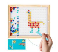 Magnetic Drawing Board with Beads - With Pencil and Large Templates for Preschool Educational Learning - Magnetic Dot Drawing Board - for Kids, Girls, Preschoolers and Students