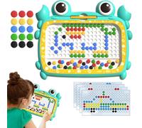 Magnetic Drawing Doodle Board,Crab Dot Art Designer with Magnetic Pen - Open-Ended Learning Kit Child Brain Development Toys for Traveling, Restaurant