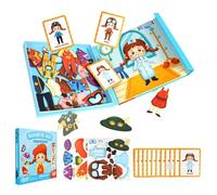 Magnetic Dress Set - 21cm Paper Creative Activity | DIY Educational Magnetic Board, Combination Game Suit Component, Interactive Character Style Kit pa