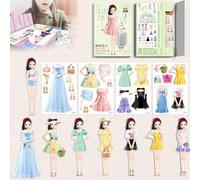 Magnetic Dress up Baby,2025 New Magnetic Princess Dress Up Paper Doll, Fun Magneti DressUp Baby Paper Dolls,Funny Pretend and Travel Playset Toy,Magnet People Clothes Puzzles Game for Girls (Type D)