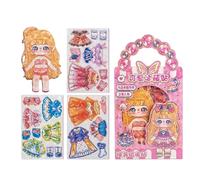 Magnetic Dress Up Doll - Mix Match Outfit Paper Fridge Magnet Toy | Cute Anime Style Paper Doll for Kids, Girls | Creative Pretend Play Birthday Gift for Fashion Lovers & Collectors