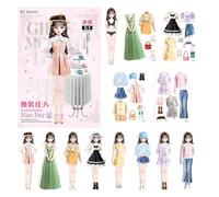 Magnetic Dress Up Doll - Portable Paper Princess Pretend Play Travel Playset, Safe Easy Grip Educational Toy | Girls Children Aged 4 5 6 7 Christmas