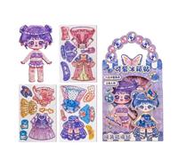 Magnetic Dress Up Doll Set - Mix Match Outfits Imaginative - Dress Up Doll Toy With Magnet - for Fashion Lovers Collectors Children Pupils Preschoolers Party Home