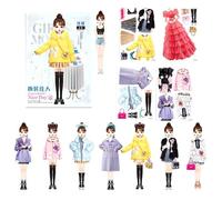 Magnetic Dress up Dolls - Pretend Play Figures, Reusable Mix Match Character Pad, montesori Imagination Development Sheet, Travel Size Tin Case Storage Box | Paper Puppet for Daughters & Nieces