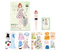 Magnetic Dress up - Dolls Princess Magnet, Paper Book Educational, Sturdy Pretend Play Activity, Distinctive Travel Car Road Trip Airplane | Reliable Feature Item for Children Fun Play
