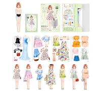 Magnetic Dress Up - Funny Magnetic Dolls, Costume Dreess Pretend Play Paper Dolls Cutouts, Magnet Clothes Puzzles Creative Fashion Dress Up | Birthday Gift For Kids, Children's Day Toy, Educational Pl