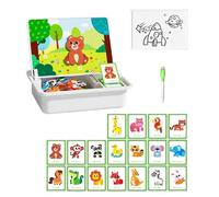 Magnetic Dress Up - Magnetic Face Toy for Kids with Reusable Facial Pieces, Creative Emotion Play Set for Home, Travel & Classroom Use (Animal)