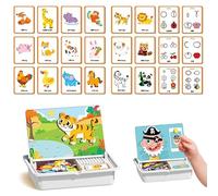Magnetic Dress UP Puzzle, Double Side Dress up Toy Preschool Educational Learning Toy for Kids, Magnetic Dress Up Game, Enhances Creativity and Learning for Boys Girls (ZOO)