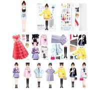 Magnetic Dress Up Sticker Doll Princess, Magnet Dress Up Game, Funny Pretend And Travel Playset Toy For Girls, Magnetic People Clothes Puzzles Game, Reusable Paper Dolls Sticker For Kids