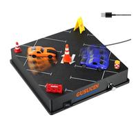 Magnetic Drift Pad for Hot Wheels Cars 1:64 - Spinning Drift Track with Adjustable Speed & Direction, USB Powered Drift Pad with 5 Decorations, Display Stand for1:64 Scale Diecast Cars (Parking Lot)