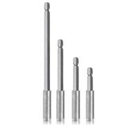 Magnetic Drill Bit Extension Holder, 60mm 75mm 100mm 150mm Magnetic Screwdriver Bits Holder with 1/4" Hex Shank for Screwdriver Drill