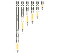 Magnetic Drill Bit Set, S2 Alloy Steel Screwdriver Kit, Anti-Slip Power Bits, Shock-Proof Tool Extensions, 25 50 65 70 90 150 mm Sizes, Woodworking Electronics Projects