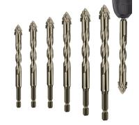 Magnetic Drill Bits | Dry Eccentric Drill Bit | Multifunction Four Edged Serrated Eccentric Drills Bit | High Hardness Skewed Head Four-flute Eccentric Drills Bits (4+5+6+8+10+12mm)