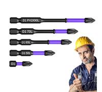 Magnetic Drill Bits, Steel Magnetic Bit Set, Wear Screwdriver Tips, Durable 1/4 Inch Hex Shank Bits, High Torque Drill Attachments, Most Effective Driver Bit for Power Tool Projects