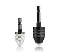 Magnetic Drill Chuck Adapter Pro Set - 2Pcs Keyless Drill Chuck with Drill Press Adapter for Hand Drill, Ultimate Drill Bit Adapter for Drill Bits for Impact Driver, 1/4" Hex Shank 0.6-8mm & 0.3-3.6mm