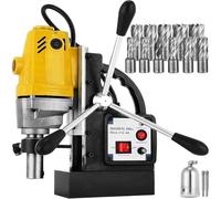 Magnetic Drill Press 1100W, Heavy Duty 1-1/2 Inch Boring Diameter, 12000N Power, Includes 11 Drill Bits, Ideal for Metal Surface and Home Improvement