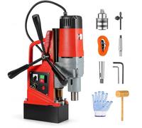 Magnetic Drill Press, Electric Mag Drilling Machine with Stepless Speed, Reverse Direction, 16mm Boring Diameter for Metal and Wood Applications