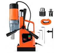 Magnetic Drill Press, Electric Mag Drilling Machine with Stepless Speed, Reverse Direction, 16mm Boring Diameter for Metal and Wood Applications