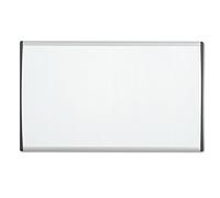 Magnetic Dry-Erase Board, Steel, 14 x 24, White Surface, Silver Aluminum Frame, Sold as 1 Each